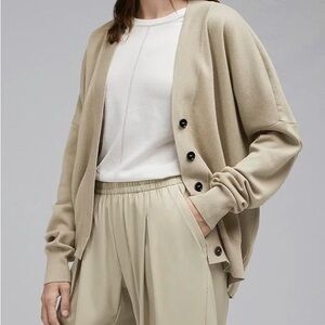 NIKE ESC Every Stitch Considered Cashmere Blend TAN Cardigan Sz L